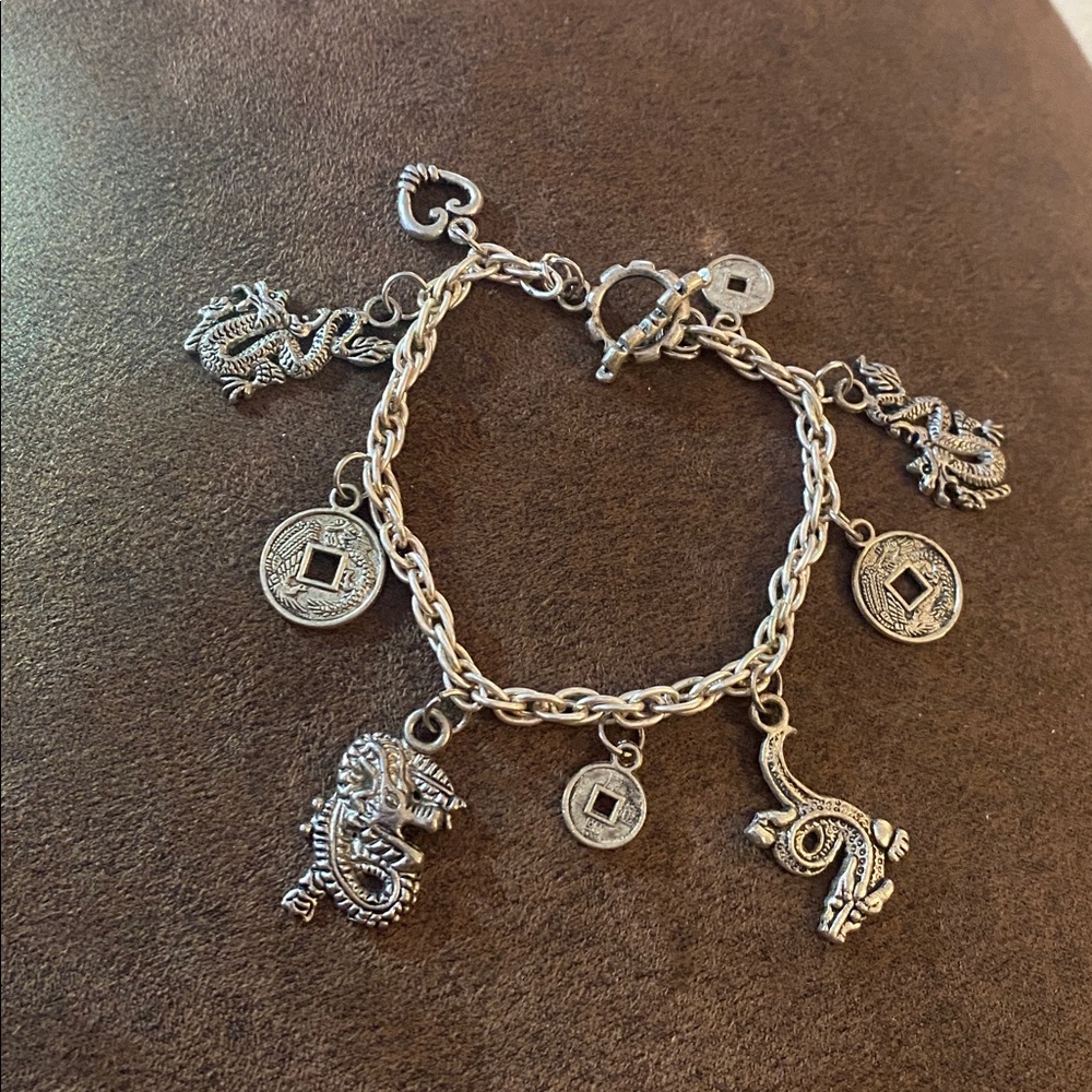 Vintage Asian charm bracelet